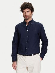 Tommy Hilfiger Koszula Solid Heritage MW0MW35774 Granatowy Regular Fit. Niebieskie koszule męskie Tommy Hilfiger, l, bez wzorów, z bawełny, bez kołnierzyka, bez ramiączek. Za 299.99 zł.