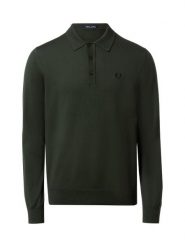 Fred Perry Sweter Mężczyźni Wełna zielony, L. Zielone swetry przez głowę męskie Fred Perry, l, bez wzorów, z dzianiny, bez kołnierzyka. Za 649.95 zł.