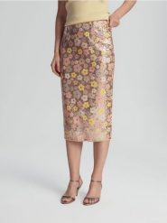 Spódnica z cekinami - wielobarwny. Spódnice damskie Reserved, l, bez wzorów, z dzianiny, proste. Za 199.99 zł.