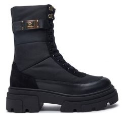 Trapery Tommy Hilfiger. Czarne śniegowce i trapery damskie Tommy Hilfiger. Za 899.99 zł.