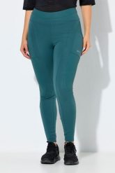 Damskie Legginsy sportowe dżersej termiczny wysoki stan z recyklingu. Niebieskie legginsy damskie Ulla Popken, plus size, bez wzorów, z dżerseju, z podwyższonym stanem. Za 239.99 zł.