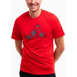Adidas koszulka Mężczyzna t-shirt bluzka sportowa wygodna Essentials roz. L. Czerwone t-shirty męskie Adidas, l, bez wzorów, sportowe, bez kołnierzyka. Za 127.00 zł.