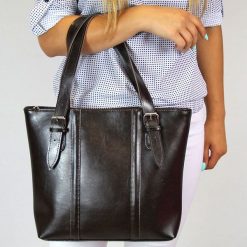 Torebka skórzana elegancka DAN-A T251 czekoladowa. Brązowe torebki do ręki damskie DAN-A, bez wzorów, ze skóry, eleganckie, duże, bez dodatków. Za 349.99 zł.