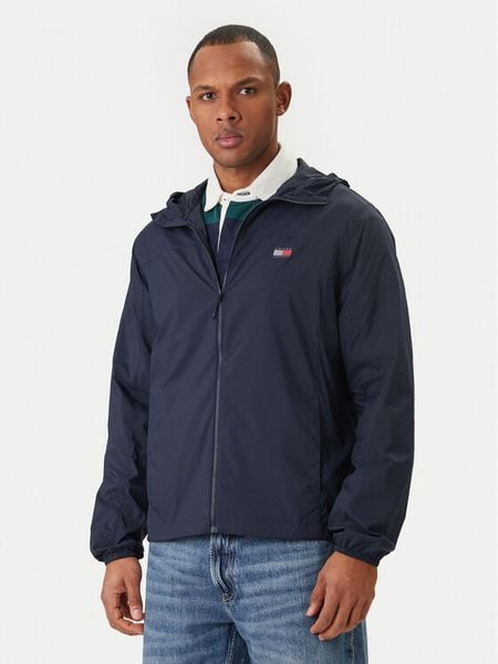 Tommy Jeans Kurtka przejściowa DM0DM23112 Granatowy Regular Fit. Niebieskie kurtki męskie Tommy Jeans, m, bez wzorów, z jeansu, bez kaptura. Za 265.99 zł.
