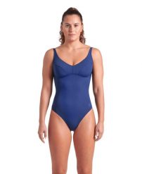 Strój kąpielowy damski Arena Swimsuit Victoria U Back S. Niebieskie kostiumy jednoczęściowe damskie Arena, l, bez wzorów, z materiału, eleganckie, na fitness i siłownię. Za 228.11 zł.