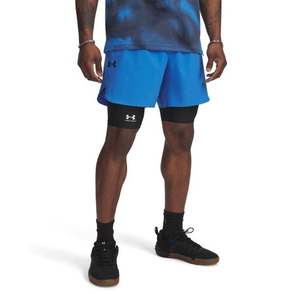 Szorty Under Armour Vanish Elite. Niebieskie buty sportowe męskie Under Armour, bez zapięcia, na fitness i siłownię. Za 304.50 zł.