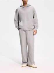Gładka bluza z bawełną - szary. Szare bluzy męskie Reserved, l, bez wzorów, z bawełny, bez kaptura. Za 159.99 zł.