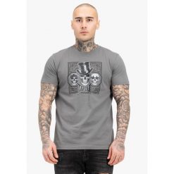 T-shirt regularny Tapout Skull. Czarne t-shirty męskie TAPOUT, bez wzorów, z bawełny, sportowe, bez kołnierzyka. Za 136.00 zł.