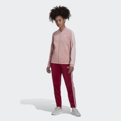 Dres Essentials 3-Stripes Rozmiar XS Różowy - HD4301. Białe bluzy sportowe damskie Adidas, bez wzorów, z dresówki, na fitness i siłownię. Za 222.00 zł.