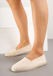 Beżowe Espadryle Vices na Podeszwie z Plecionki Sesaniela. Brązowe espadryle damskie Born2be, bez wzorów, z jeansu, boho, bez obcasa, na obcasie, bez zapięcia. Za 59.99 zł.