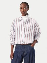 Tommy Jeans Koszula Essetnial DW0DW23340 Niebieski jasny Oversize. Niebieskie koszule damskie Tommy Jeans, s, bez wzorów, z bawełny, bez kołnierzyka, bez ramiączek. Za 449.99 zł.
