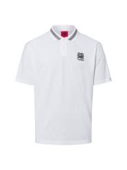 HUGO koszulka polo - Dodac RB Mężczyźni Bawełna biały, XL. Białe koszulki polo męskie Hugo, m, bez wzorów, z bawełny, eleganckie, bez ramiączek. Za 379.95 zł.
