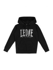 Bluza wygodna z bawełna z kaptur na co dzień. Czarne bluzy sportowe męskie LEONE 1947 APPAREL, bez wzorów, z bawełny, bez kaptura, na fitness i siłownię. Za 218.92 zł.