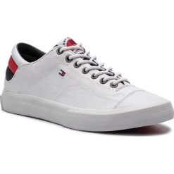 Tenisówki TOMMY HILFIGER - Long Lace Sneaker FM0FM01947 White 100. Białe trampki męskie Tommy Hilfiger, z gumy. Za 349.00 zł.