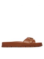 LAUREN RALPH LAUREN Klapki 802982883001 Brązowy. Brązowe klapki damskie Lauren Ralph Lauren, bez wzorów, ze skóry, bez obcasa. Za 629.99 zł.