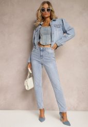 Jasnoniebieskie Jeansy Skinny bez Zdobień Riozena. Niebieskie jeansy damskie Renee. Za 119.99 zł.