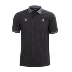Koszulka Real Madryt Premium z kołnierzykiem, szara - XL. Szare koszulki sportowe męskie Real Madrid, xl, bez wzorów, bez kołnierzyka, bez ramiączek, do piłki nożnej. W wyprzedaży za 191.19 zł.