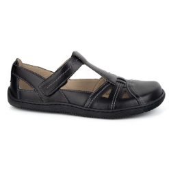 Buty damskie Barefoot Ultralekkie półsandały Olivier 1285 na rzep czarne. Czarne półbuty damskie na lato, bez wzorów, z jeansu, boho, bez obcasa, bez zapięcia. Za 468.83 zł.