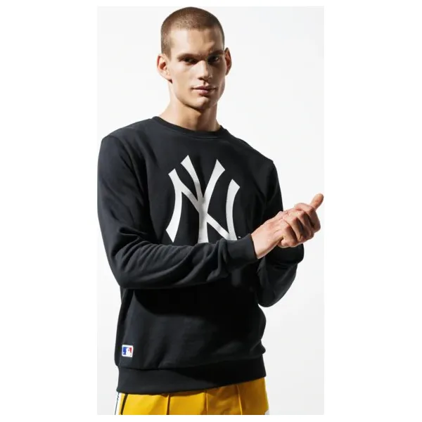 New Era Bluza Mlb Nyy Blk New York Yankees Blk , czarny, rozmiar L. Czarne bluzy męskie New Era, l, bez wzorów, z bawełny, bez kaptura. Za 269.99 zł.