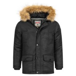 Dziecięca kurtka puchowa Lonsdale Rothley. Czarne kurtki i płaszcze dla chłopców Lonsdale, na zimę, bez wzorów, z futra, wizytowe, bez kaptura. Za 325.00 zł.