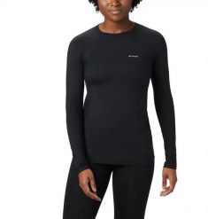 COLUMBIA Koszulka damska Midweight Stretch Long Sleeve Top black-L. Czarne t-shirty damskie Columbia, l, bez wzorów, z elastanu, bez kołnierzyka. Za 345.00 zł.
