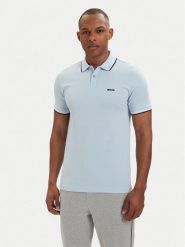 BOSS Polo Paul 50506193 Niebieski jasny Slim Fit. Niebieskie koszulki polo męskie Boss, m, bez wzorów, z bawełny, bez ramiączek. Za 449.99 zł.