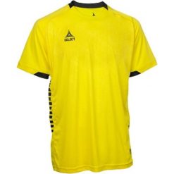 Koszulka piłkarska poliestrowa męska Select Spain żółta. Żółte koszulki sportowe męskie Select, m, bez wzorów, bez kołnierzyka, bez ramiączek, do piłki nożnej. W wyprzedaży za 98.95 zł.