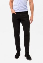 Czarne jeansy, Regular Fit, D-JERRY 33. Czarne eleganckie spodnie męskie Volcano, m, bez wzorów, z jeansu. Za 179.99 zł.
