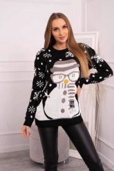 Sweter świąteczny z bałwanem czarny. Czarne swetry damskie KESI, l, bez wzorów, z wełny, wizytowe, bez kołnierzyka, plus size, bez ramiączek, długie, bez kaptura. Za 125.45 zł.