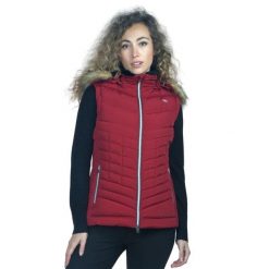Damska kurtka bez rękawów Flags&Cup Kiana. Czerwone kurtki damskie FLAGS&CUP, bez wzorów, z puchu, bez kaptura, do jazdy konnej. Za 634.00 zł.
