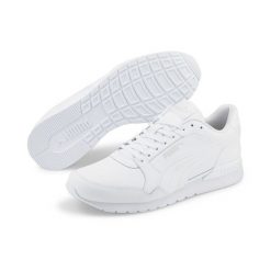 Buty sportowe ST Runner v3 L PUMA White Gray Violet. Białe buty sportowe męskie Puma, z gumy, bez zapięcia, do biegania. Za 278.00 zł.