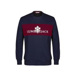 Bluza męska LUMBERJACK SWEATSHIRT. Niebieskie bluzy męskie Lumberjack, m, bez wzorów, bez kaptura. Za 149.99 zł.