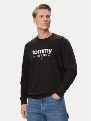 Tommy Jeans Bluza Graphic DM0DM23392 Czarny Regular Fit. Czarne bluzy męskie Tommy Jeans, m, bez wzorów, z bawełny, bez kaptura. Za 329.99 zł.
