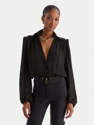Babylon Body E00514 Czarny Regular Fit. Czarne bluzki damskie Babylon, bez wzorów, z wiskozy, bez kołnierzyka, bez ramiączek. Za 1,079.00 zł.