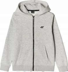 Bluza sportowa chłopięca 4F M1295 rozpinana młodzieżowa z kapturem. Bluzy dla chłopców 4f, bez wzorów, bez ramiączek, z kapturem. Za 58.90 zł.