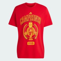 Spain Home WC26 Winner T-Shirt Women. Czerwone t-shirty damskie Adidas, xl, bez wzorów, z bawełny, bez kołnierzyka. Za 149.00 zł.