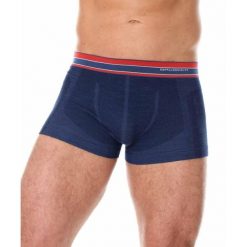 Bokserki z wełną merino męskie Brubeck ACTIVE WOOL. Czerwone bokserki męskie Brubeck, m, bez wzorów, z elastanu. Za 84.99 zł.