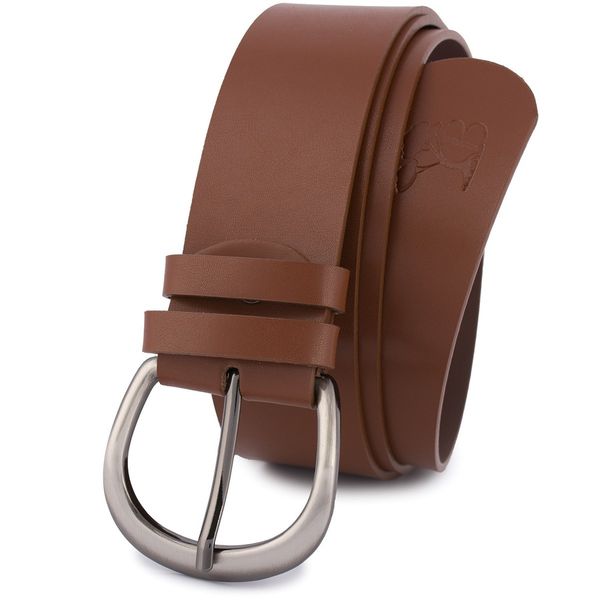 Pasek skórzany BELTIMORE r.80-95 cm D87 brązowy. Brązowe paski damskie bez wzorów. Za 49.90 zł.