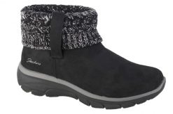 Buty zimowe damskie, Easy Going - Cozy Weather. Czarne obuwie sportowe damskie Skechers, bez wzorów, z materiału. Za 279.99 zł.