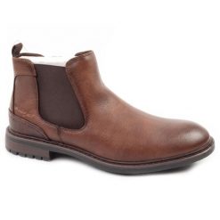 Buty sztyblety męskie Wrangler Randy. Brązowe botki męskie Wrangler, bez wzorów, z gumy, eleganckie, bez zapięcia. Za 249.00 zł.