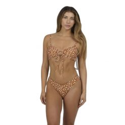 Damski top do kostiumu kąpielowego Salty Crew Falling. Brązowe topy damskie SALTY CREW, l, bez wzorów, bez kołnierzyka, bez ramiączek. Za 308.00 zł.