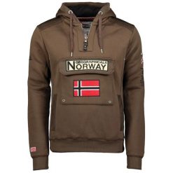 Bluza Geographical Norway GYMCLASS BROWN DB MEN 054 brązowy męska. Brązowe bluzy sportowe męskie Geographical Norway, m, bez wzorów, bez kaptura. Za 169.00 zł.
