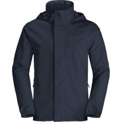 Wodoodporna kurtka Jack Wolfskin Stormy Point 2L. Niebieskie kurtki męskie Jack Wolfskin, na wiosnę, l, bez wzorów, z materiału, sportowe, bez kaptura. Za 616.00 zł.