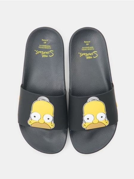 Klapki The Simpsons - czarny. Czarne klapki męskie Sinsay. Za 39.99 zł.