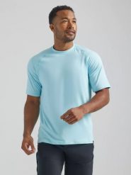 WRANGLER SS PERFORMANCE TEE MĘSKI T-SHIRT KOSZULKA WA7BDU46L 112333357. Niebieskie koszulki sportowe męskie Wrangler, l, bez wzorów, z elastanu, sportowe, bez kołnierzyka. Za 79.99 zł.