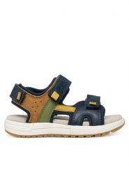 Geox Sandały J Sandal Alben Boy J35AVA 01522 CF42Q S Granatowy. Niebieskie sandały chłopięce Geox, ze skóry, bez zapięcia. Za 279.99 zł.