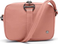 Pacsafe Torebka damska antykradzieżowa Pacsafe Citysafe CX Econyl - różowy. Czerwone torebki do ręki damskie Pacsafe, bez wzorów, bez dodatków. Za 399.99 zł.