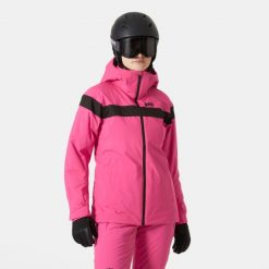 Damska kurtka narciarska Helly Hansen Motionista Lifaloft. Czerwone kurtki damskie Helly Hansen, na zimę, bez wzorów, bez kaptura. Za 1,421.50 zł.