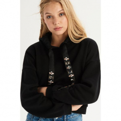 Bluza z detalem - Czarny. Czarne bluzy damskie Sinsay. Za 59.99 zł.