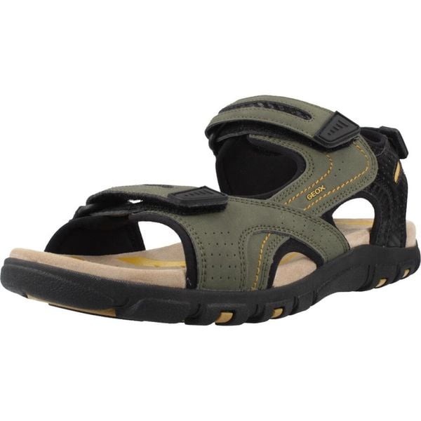 Sandały GEOX 0EKBC UOMO SANDAL STRADA Zielony. Zielone sandały męskie Geox, z syntetyku, bez zapięcia. Za 365.99 zł.